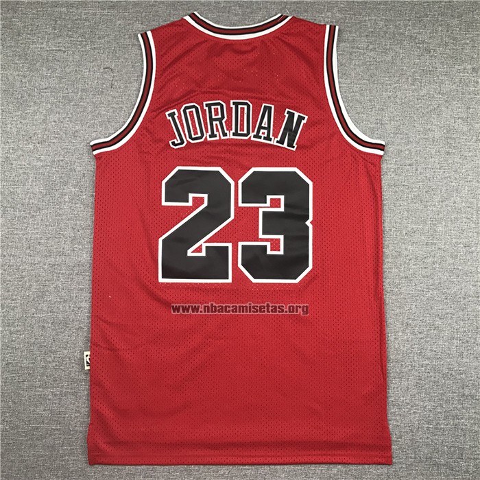 Camiseta Chicago Bulls Michael Jordan NO 23 Hardwood Classics Throwback 1997-1998 Rojo